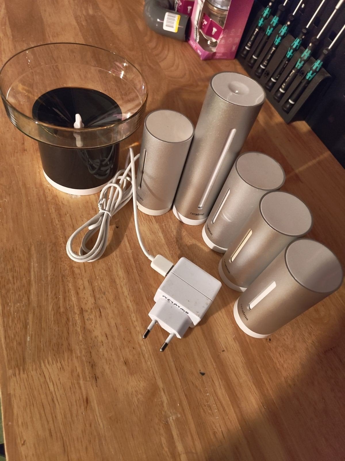 Netatmo weerstation + 3 binnen modules + regenmeter, Ophalen, Weerstation