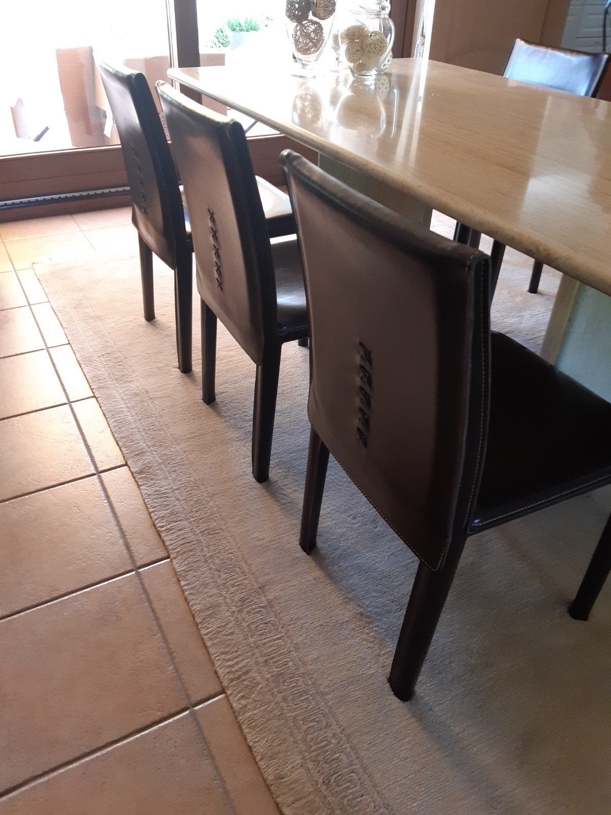 Italiaanse designstoelen, Ophalen, Bruin, Leer, Zo goed als nieuw