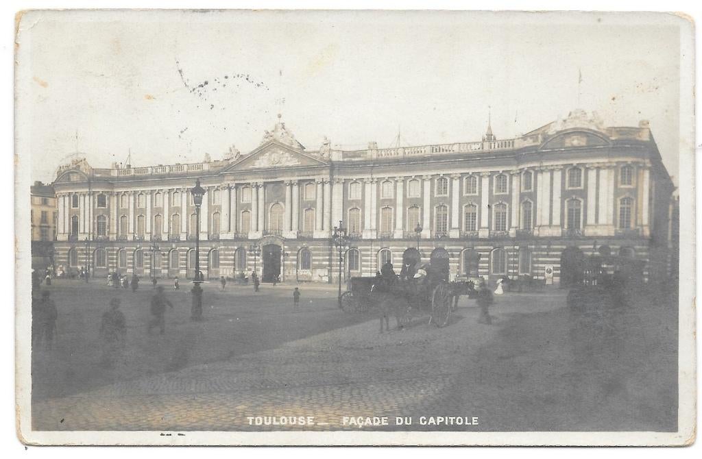 Toulouse façade du capitole, Envoi, 1920 à 1940, Affranchie, France