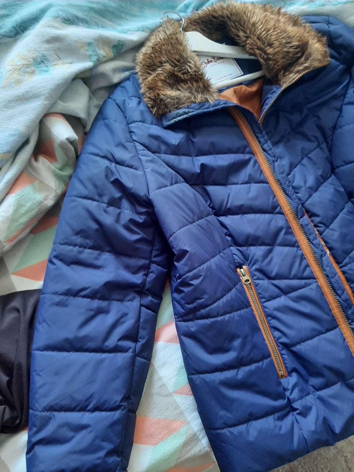 regenjas  blauw met pelsje maat 46 merk John baner jeanswaer, Kleding | Dames, Jassen | Winter, Ophalen, Blauw