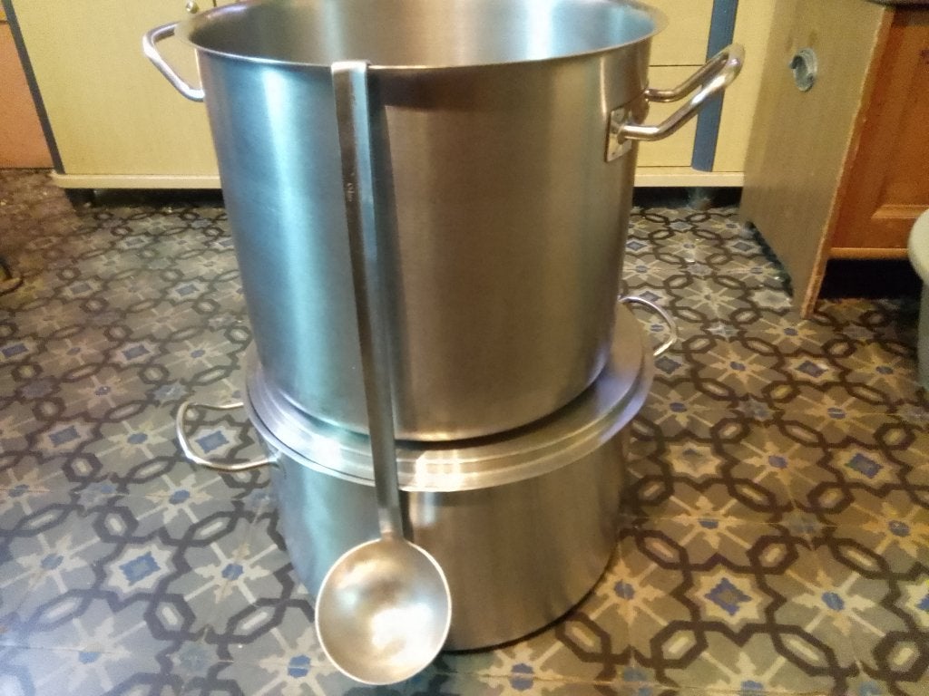 Inox kookpotten, Huis en Inrichting, Keuken | Potten en Pannen, Met deksel, Ophalen, Gebruikt, Inox