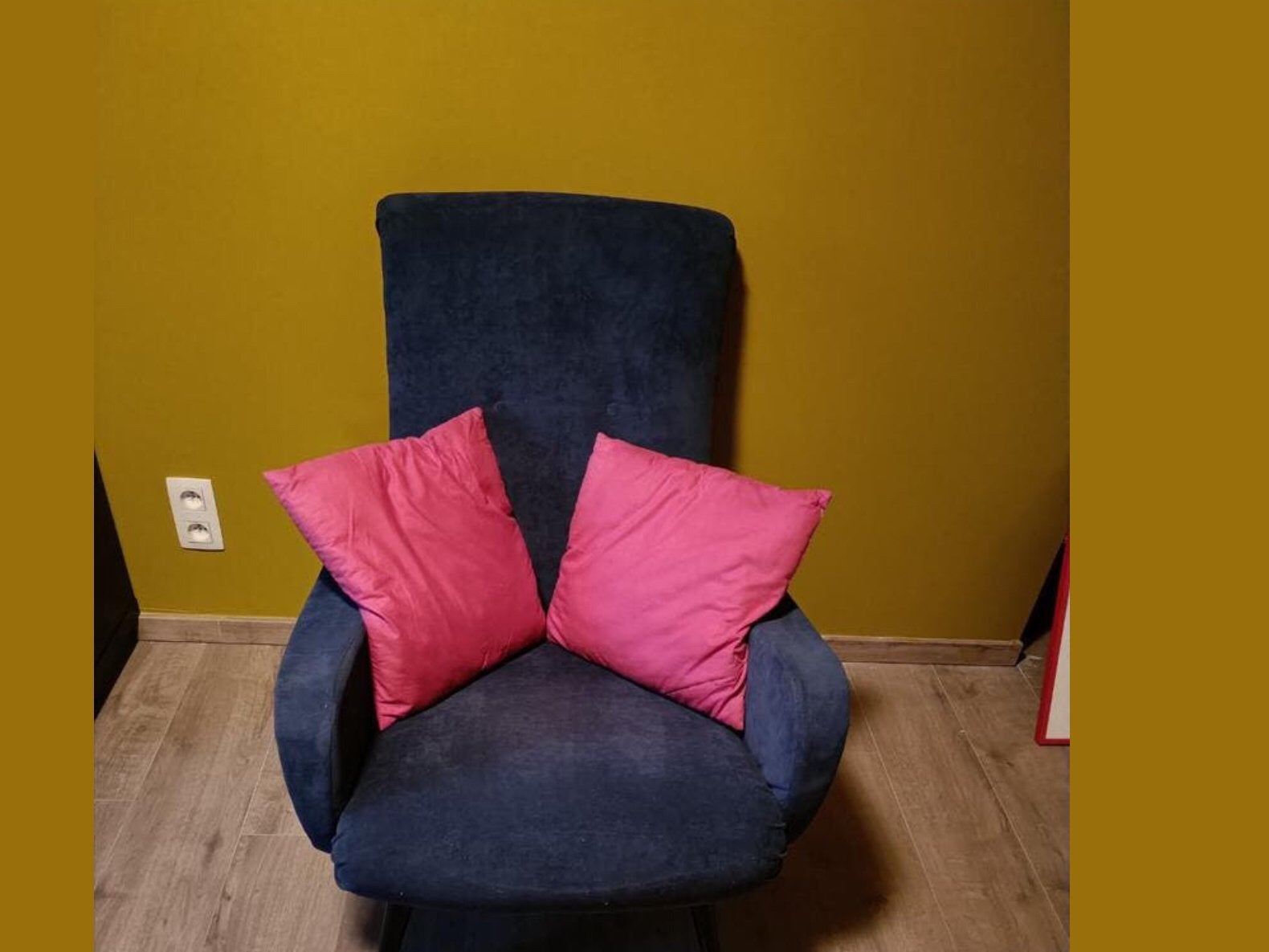 Fauteuil d'angle bleu anglais, Enlèvement, Comme neuf, Bleu