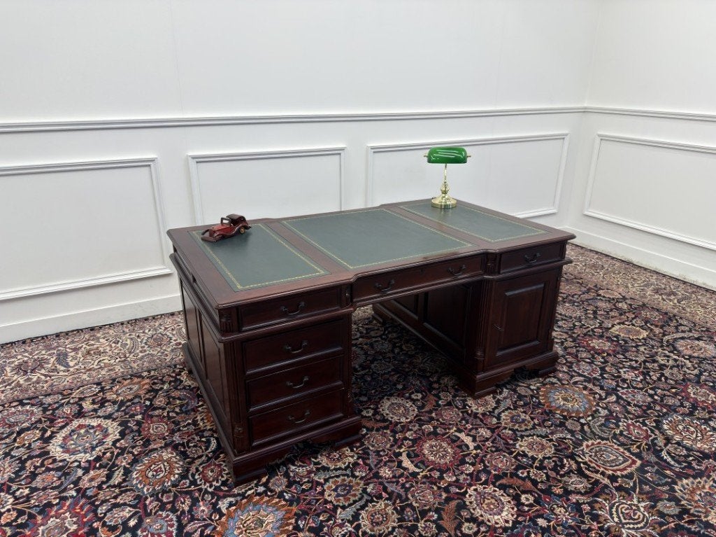 Klassiek Engels Chesterfield Bureau Partnerdesk, Enlèvement