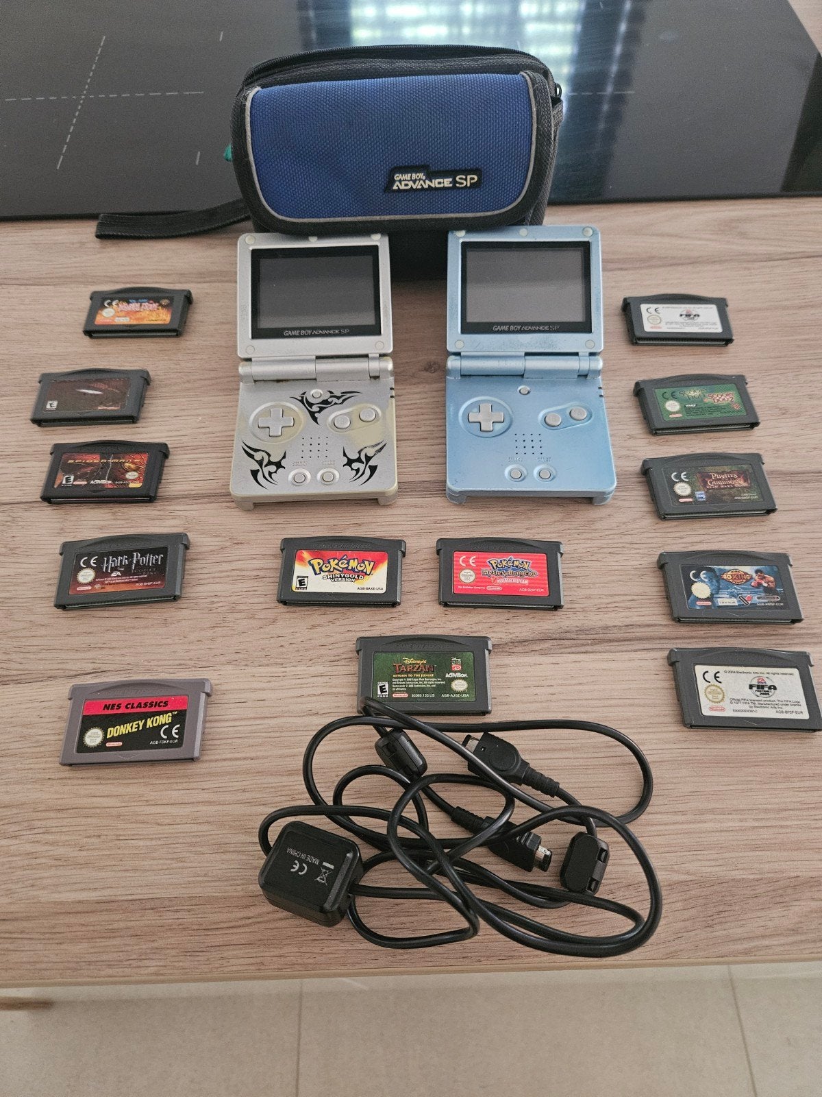 gameboy advance sp set, Ophalen of Verzenden, Gebruikt, Game Boy Advance SP, Met games