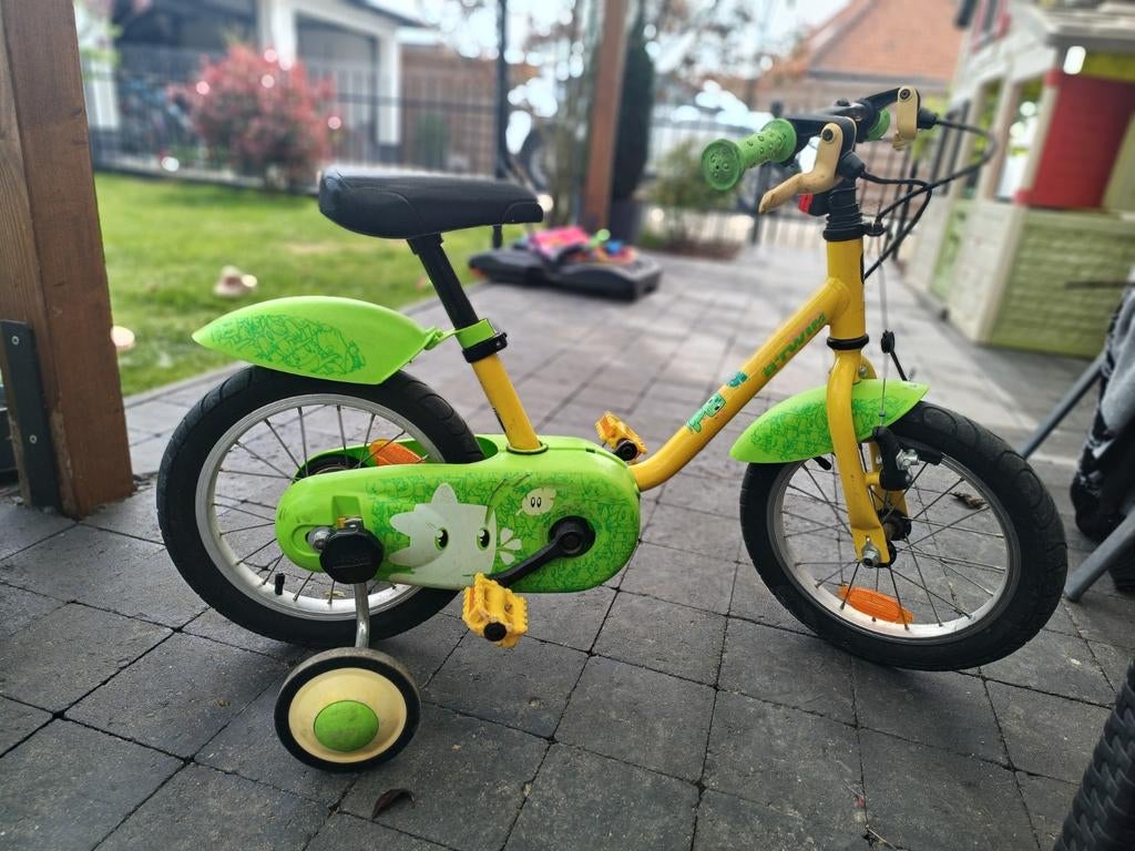 Btwin fiets, Fietsen en Brommers, Ophalen, Zijwieltjes, Gebruikt, Minder dan 16 inch