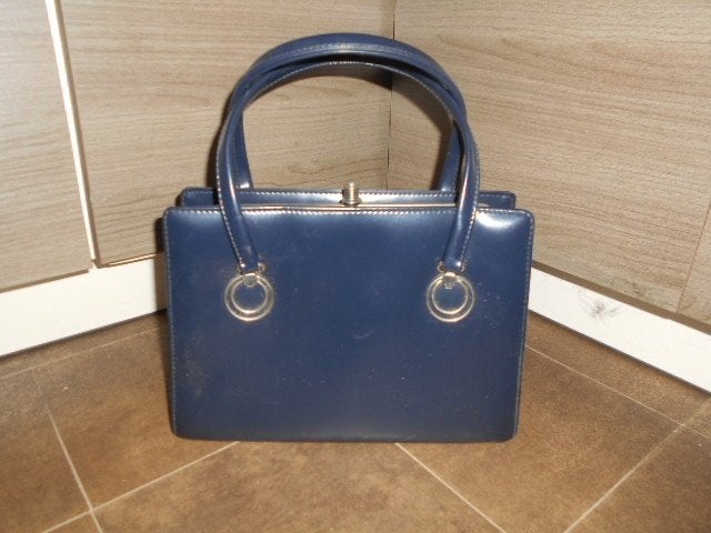 Sac à main vintage, Bijoux, Sacs & Beauté, Sacs | Sacs Femme, Enlèvement ou Envoi, Utilisé, Bleu, Sac à main