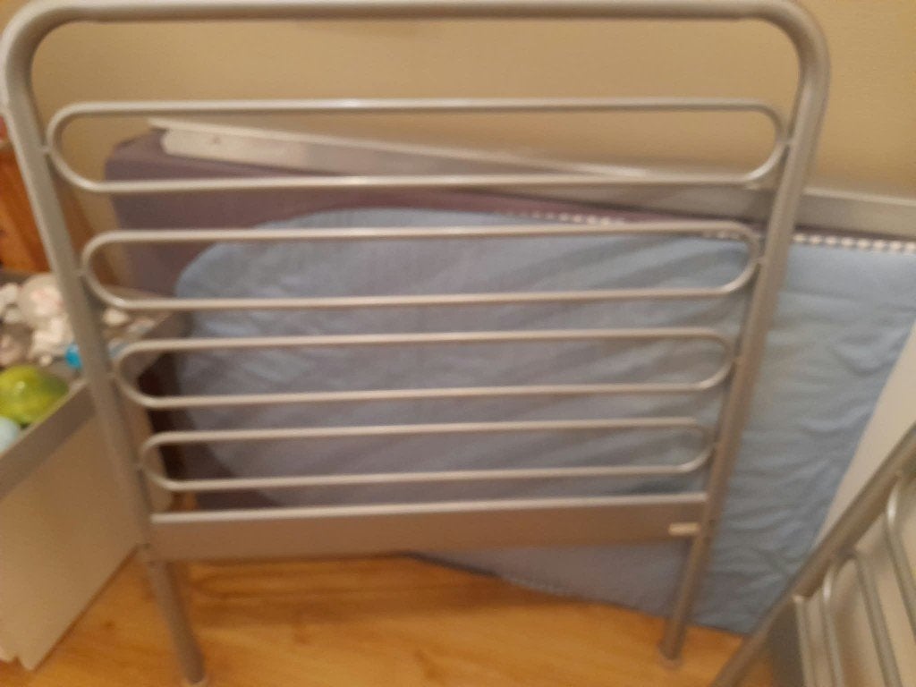 Lits métallique, 90 cm, Gris, Une personne, Lits d'appoint