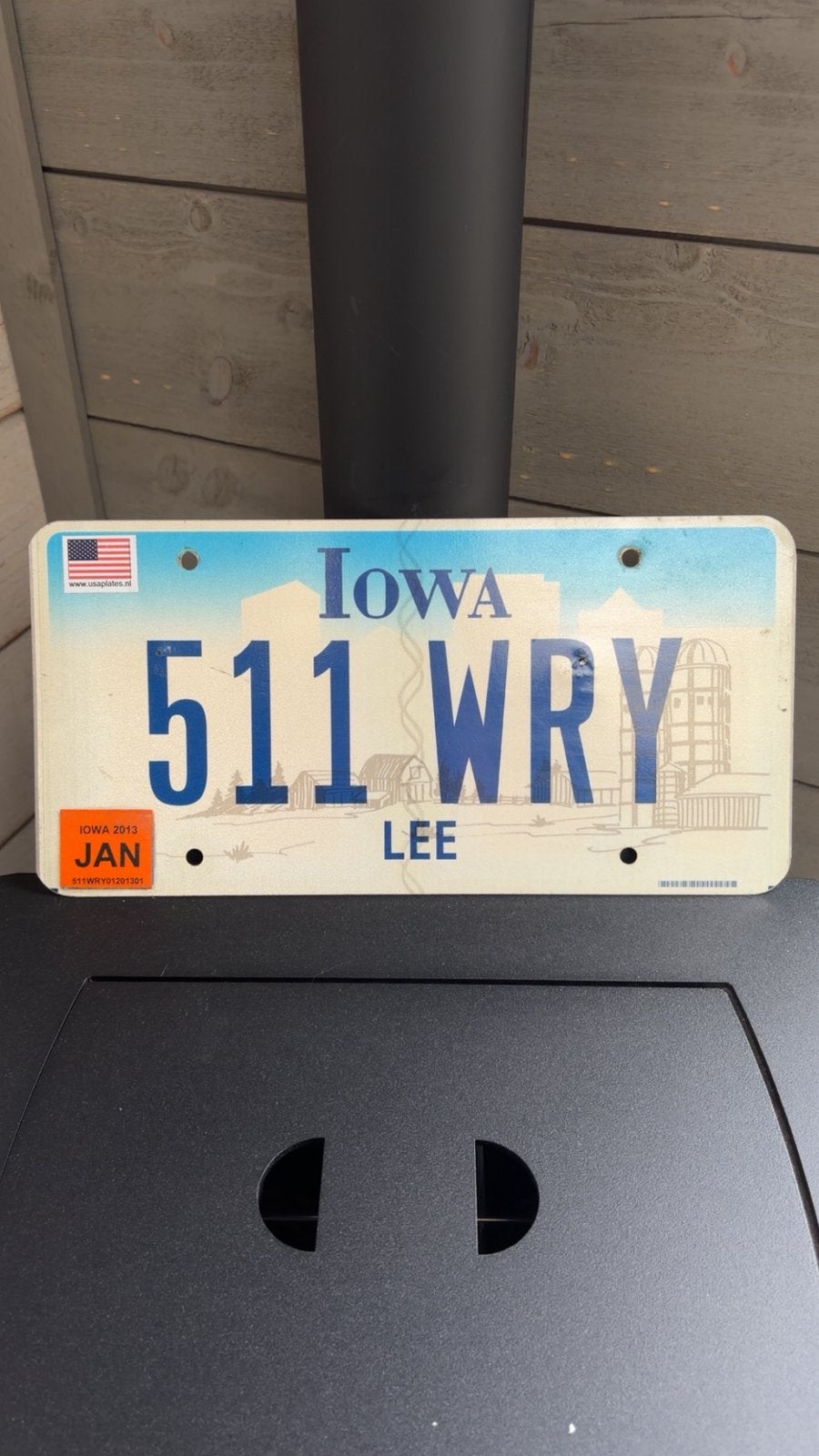 Iowa amerikaanse nummerplaat origineel 2013, Enlèvement ou Envoi, Utilisé