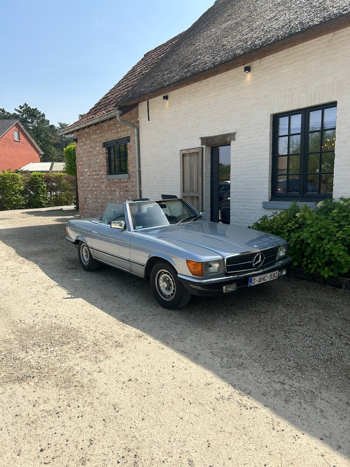 Sl380 in zeer mooie staat, Auto's, Automaat, Achterwielaandrijving, Cabriolet, Blauw