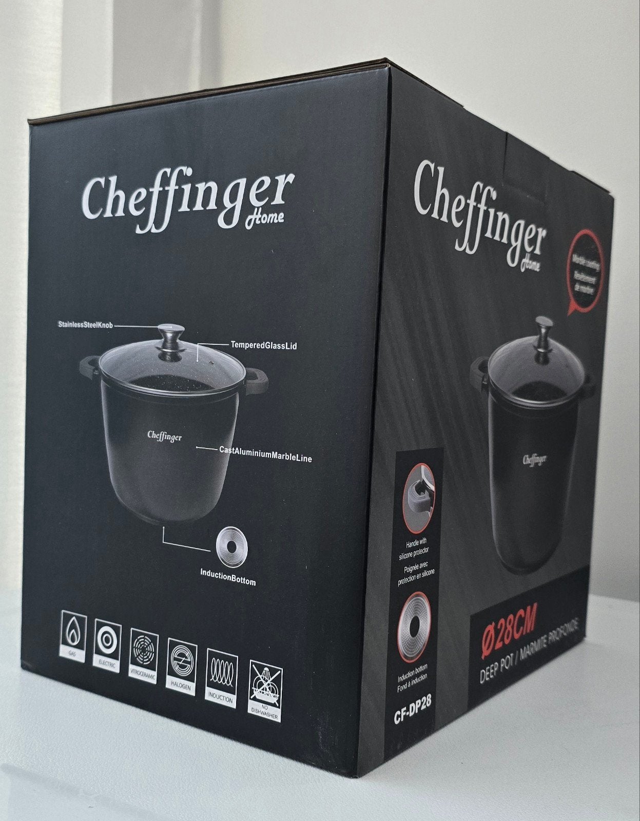 Cheffinger Hoge Kookpot CF-DP28(Ø28cm - 10L)–Nieuw in doos!, Elektronische apparatuur, Rijstkokers, Ophalen