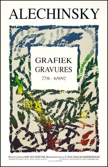 Alechinsky - litho/zeefdruk - Zwalm, Antiek en Kunst, Ophalen of Verzenden