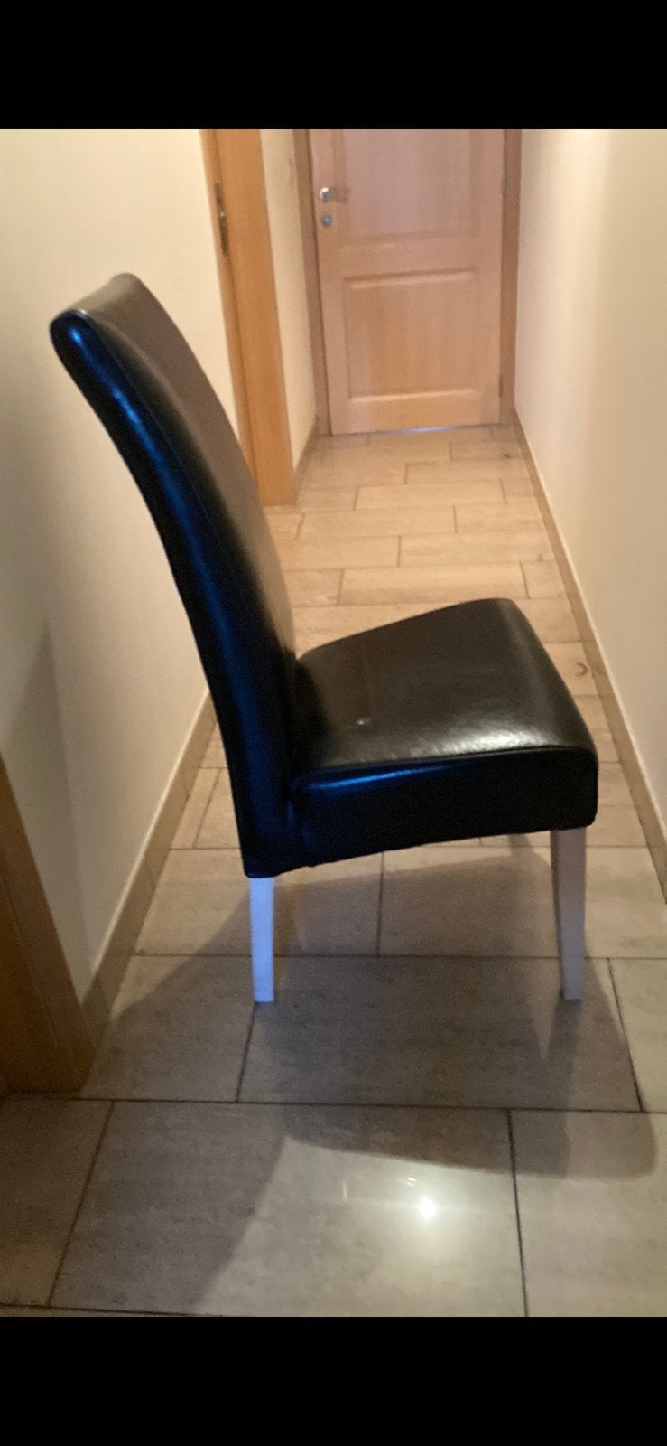 Chaise en cuir 8 pièces, Enlèvement, Noir, Cinq, Six Chaises ou plus, Utilisé