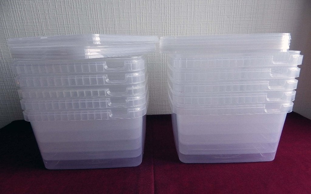 Lot Herbruikbare Box of Dozen (10 stuks), Ophalen, Zo goed als nieuw, Kunststof