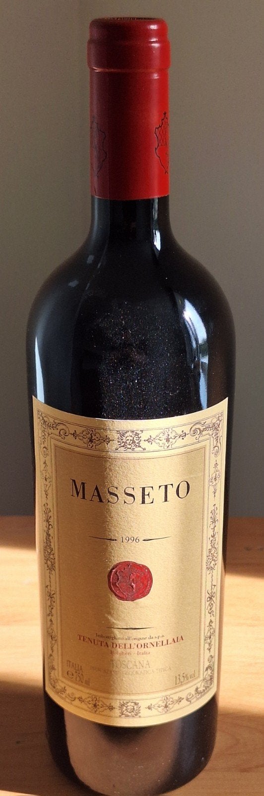 Masseto 1996, Collections, Vins, Neuf, Enlèvement ou Envoi, Pleine, Vin rouge