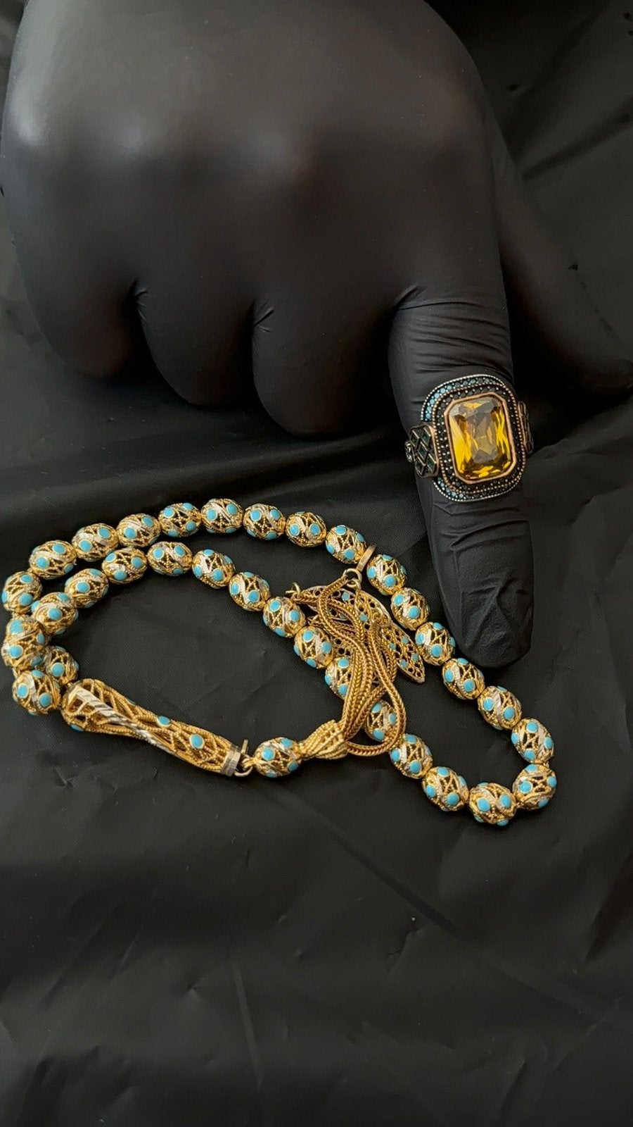 Zilver ring zilver tesbih925, Kleding | Dames, Ophalen of Verzenden, Zo goed als nieuw