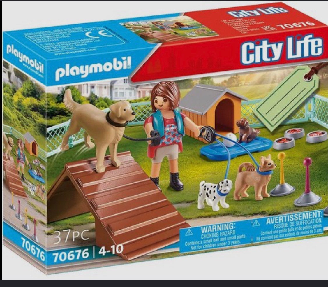 Dressage de chiens Playmobil avec 4 chiens et une figurine, Enlèvement ou Envoi, Utilisé