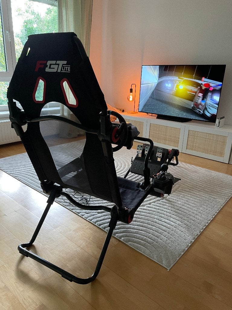 Next Level Racing F-GT Lite cockpit + Logitech Wheel, Ophalen, Gebruikt, Racen en Vliegen