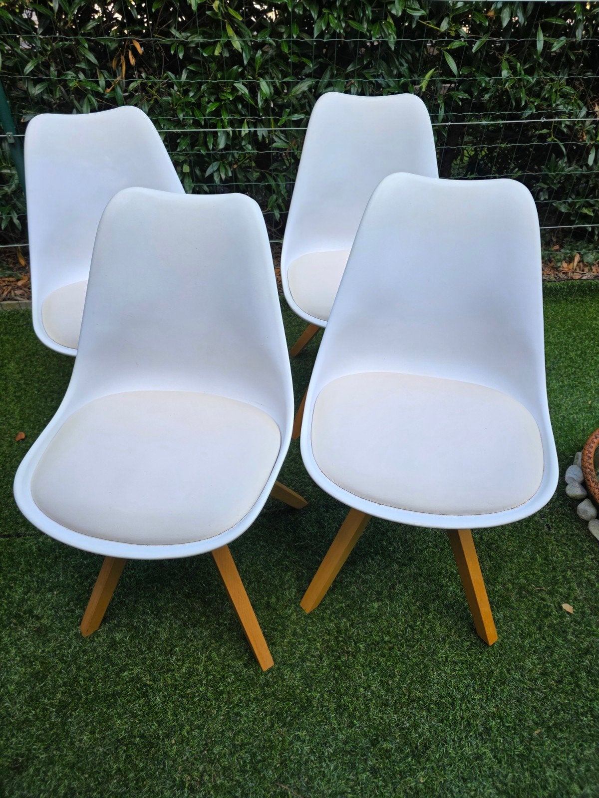 4 keuken stoelen, Maison & Meubles, Chaises, Enlèvement, Comme neuf, Blanc