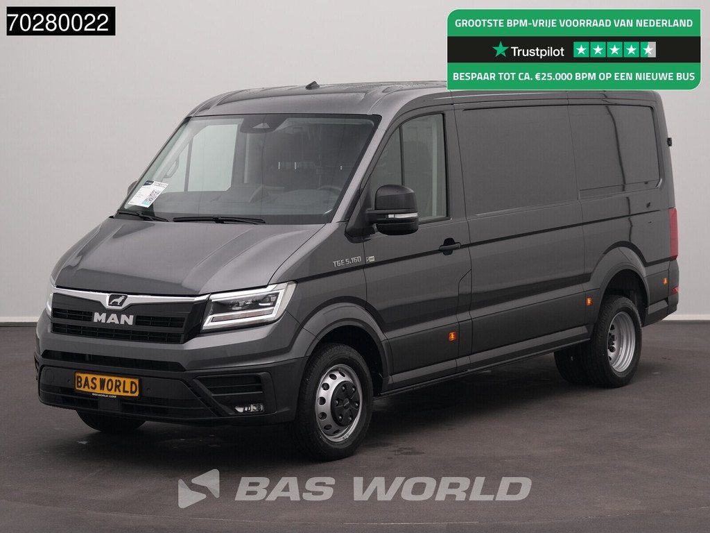 MAN TGE 5.160 Uniek! Dubbellucht 2025-Model Automaat L3H2 La, Auto's, Automaat, Stof, Euro 6, 4 cilinders