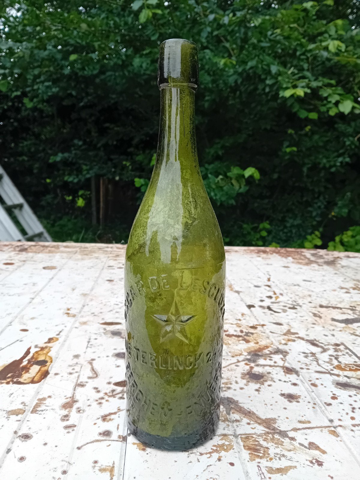 Oude bierfles Oscar De Lescluze Brouwerij L'etoile Antwerpen, Ophalen of Verzenden
