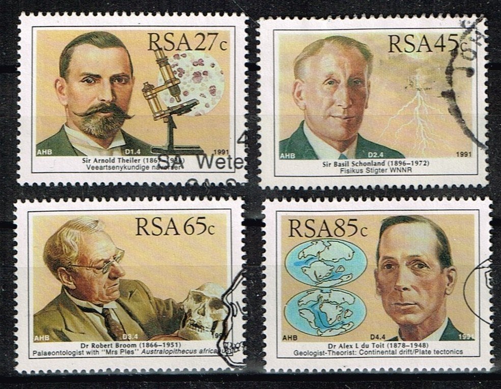 Timbres-poste d'Afrique du Sud - K 6020 - scientifiques, Timbres & Monnaies, Timbres | Afrique, Envoi, Afrique du Sud, Affranchi