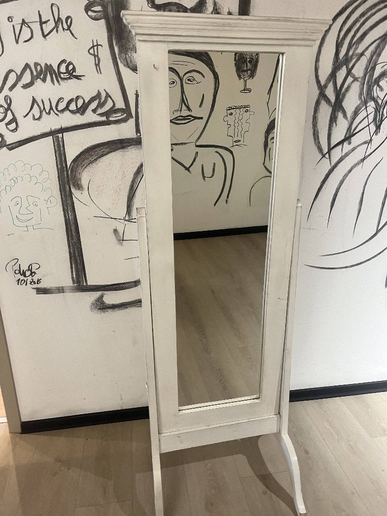 Spiegel, Huis en Inrichting, Woonaccessoires | Spiegels, Ophalen, Gebruikt, Rechthoekig, 150 tot 200 cm