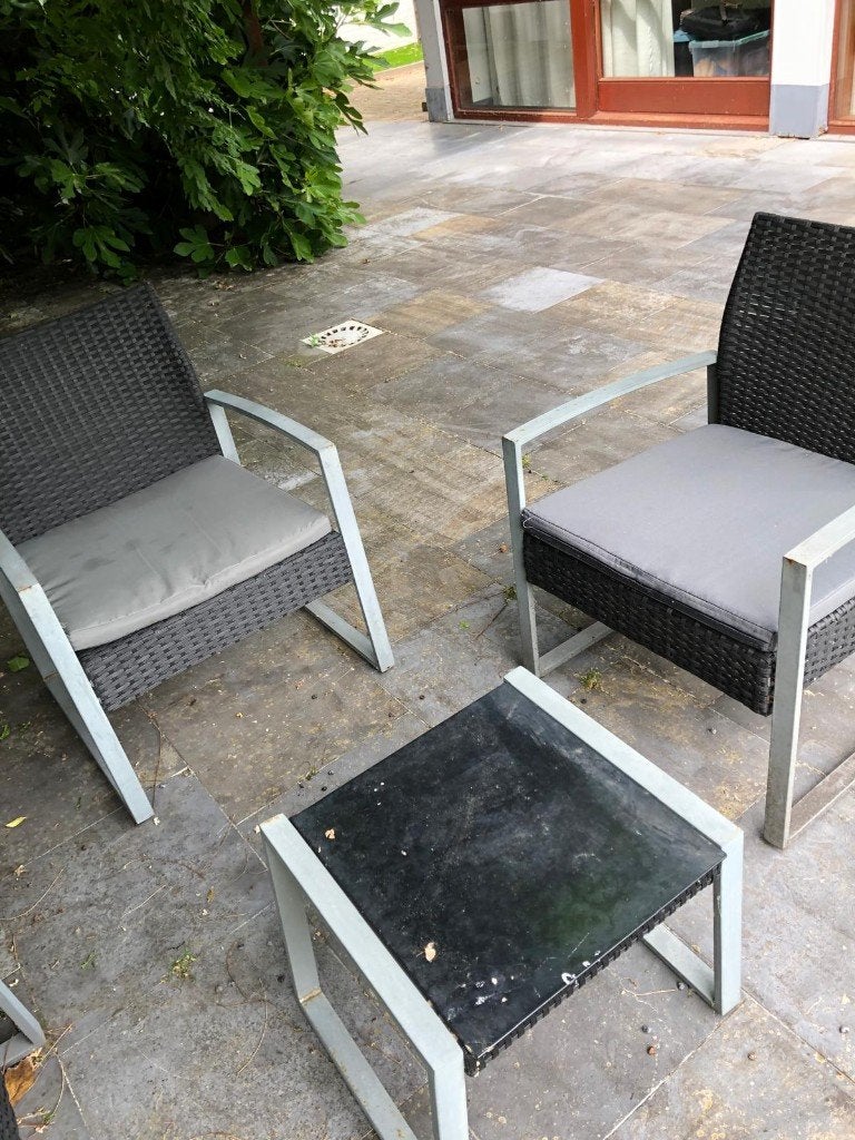 tuinset , vierdelig, Ophalen, Rotan, Tuinset
