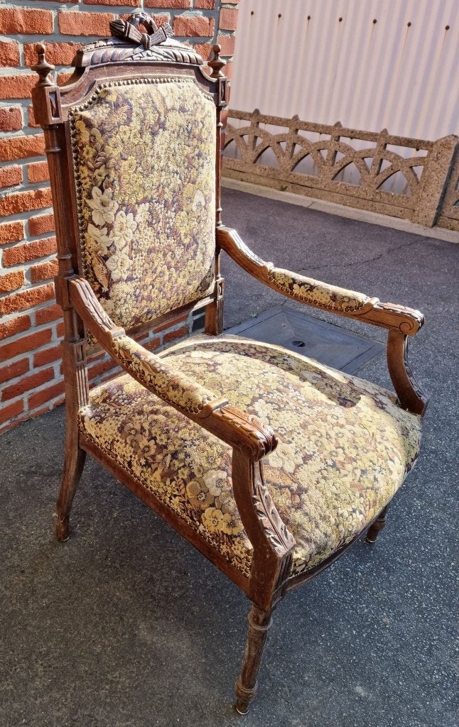 Antieke zetel in Lodewijk XVI stijl   (, Antiquités & Art, Enlèvement