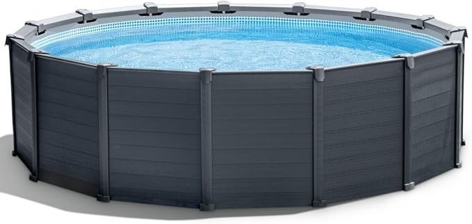 Intex Graphite zwembad, Tuin en Terras, Gebruikt, Rond, 300 cm of meer, Ophalen