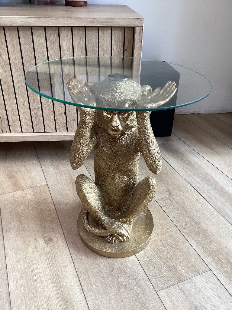 Bijzettafel aap, Overige materialen, Minder dan 55 cm, Rond, Zo goed als nieuw