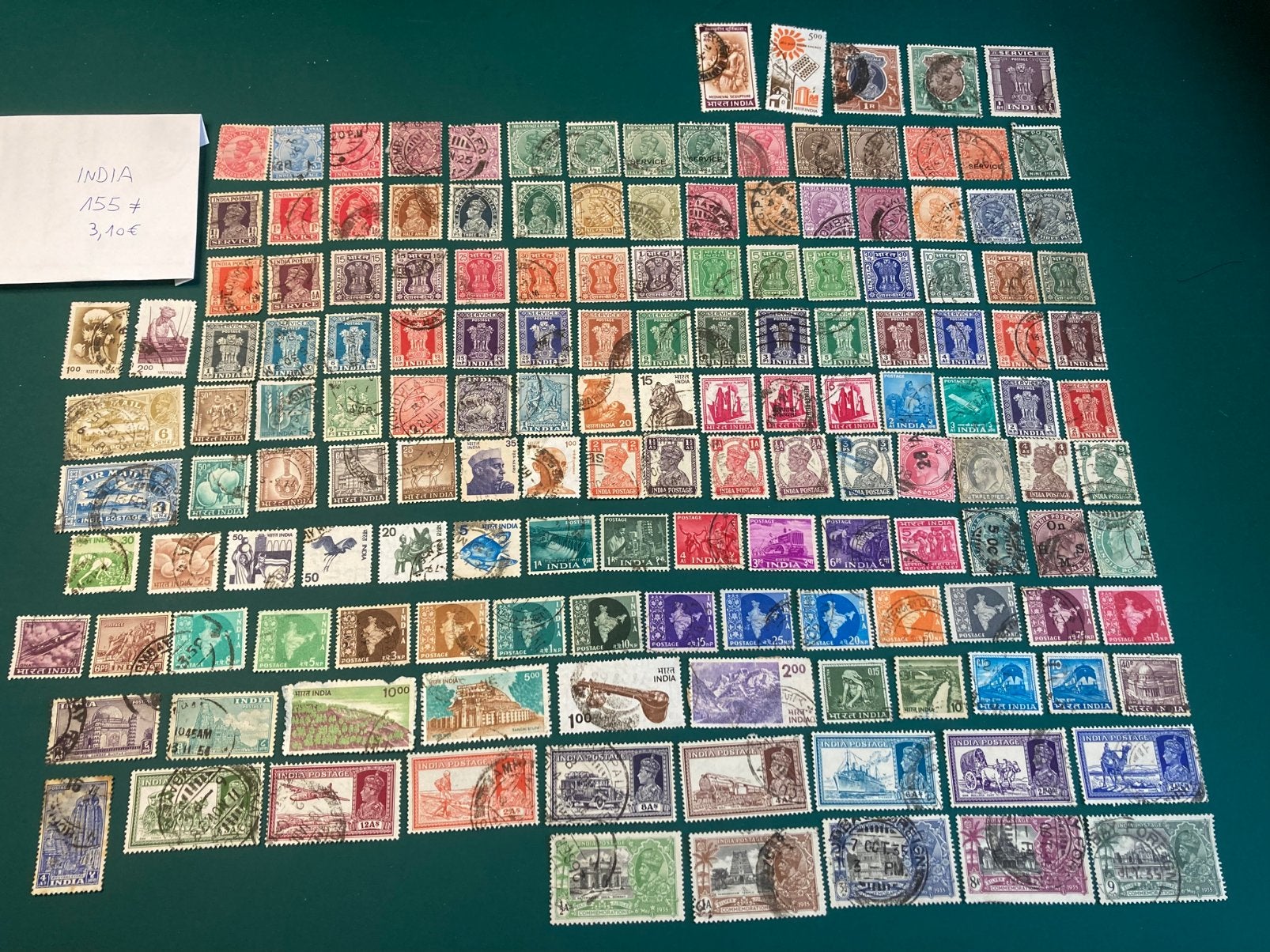 Lot postzegels India, Ophalen of Verzenden, Gestempeld