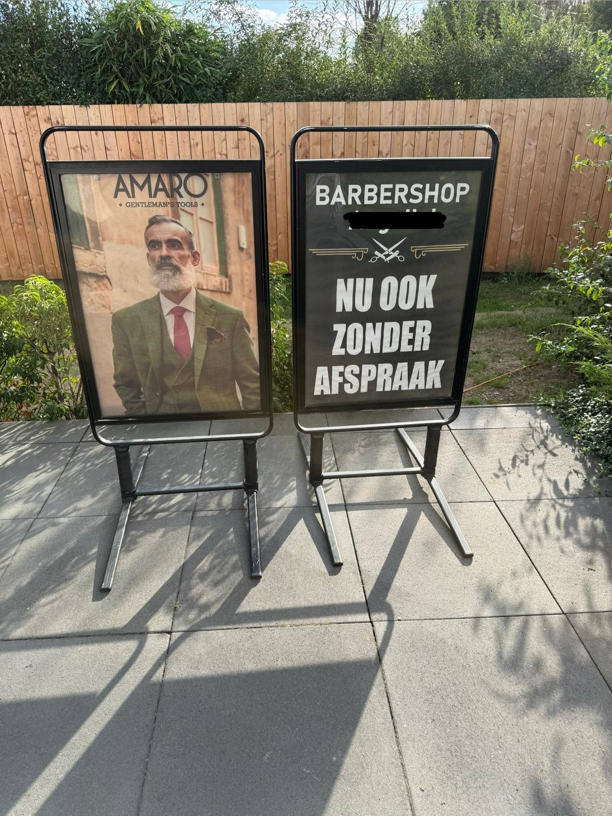 2 stoepborden in metaal, Zakelijke goederen, Ophalen