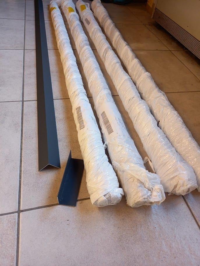 33st Aluminium hoekprofiel 40x40x1,2 mm x 150 cm - ral 7016, Doe-het-zelf en Bouw, Ophalen, Nieuw, Aluminium