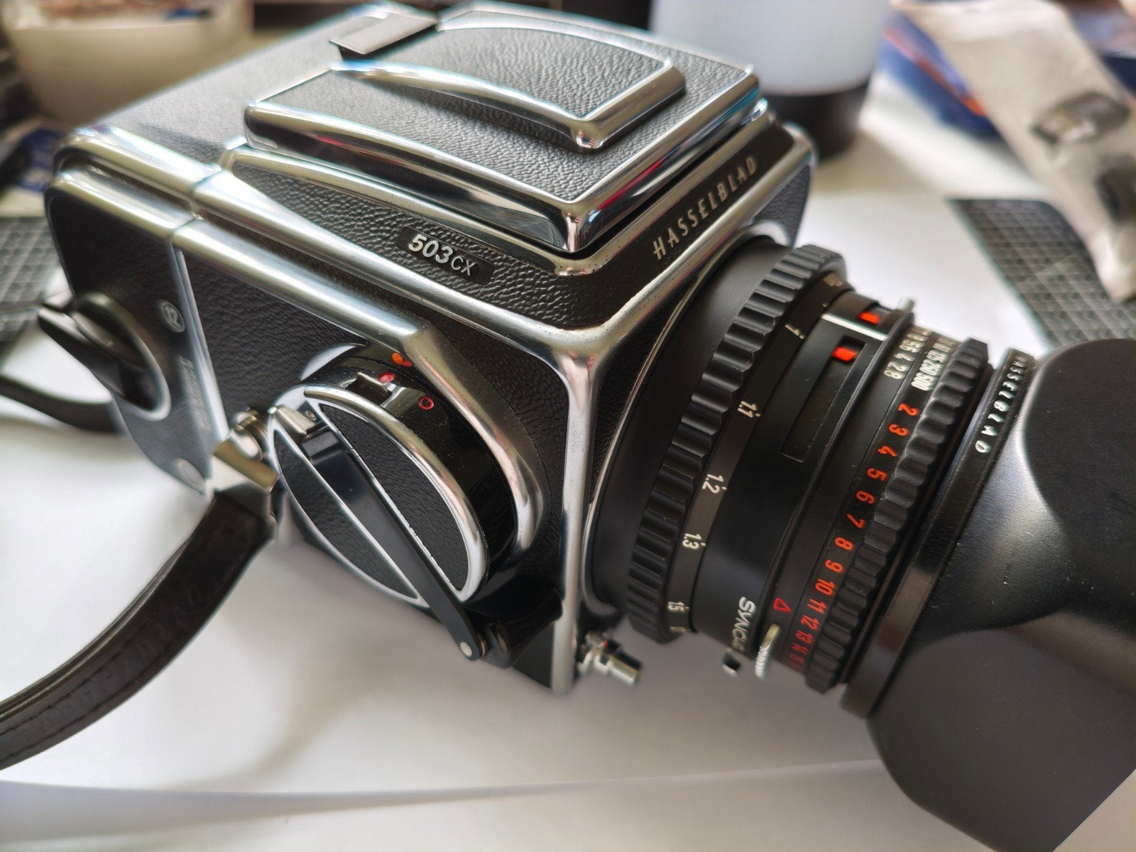hasselblad 503cx+80f2.8+150f4+toebehoren, TV, Hi-fi & Vidéo, Enlèvement ou Envoi, Utilisé, Reflex miroir, Autres Marques