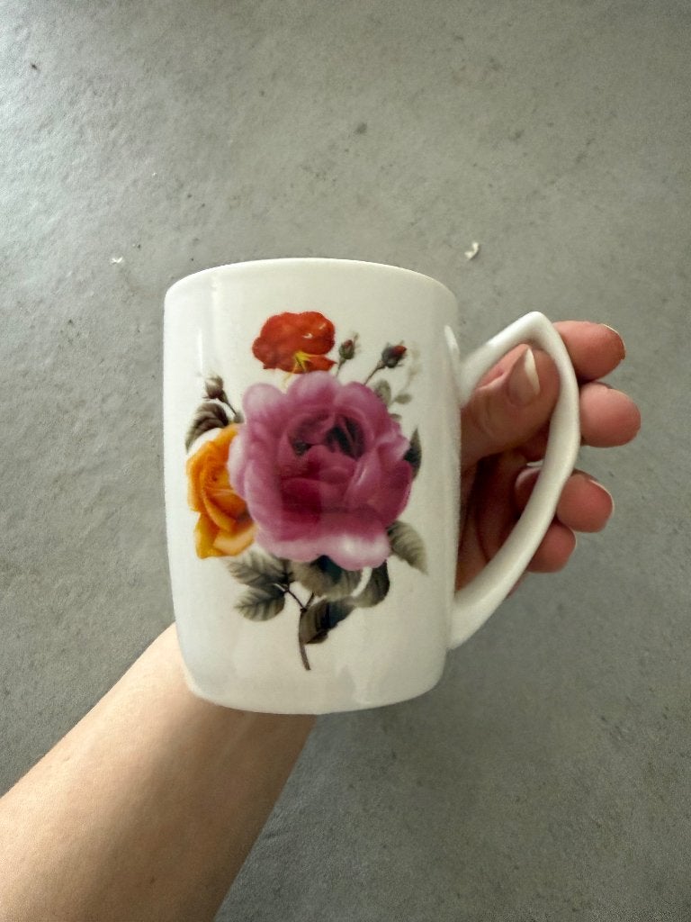 Tasse Xingda blanc à motifs fleurs, Enlèvement ou Envoi, Neuf, Tasse(s) et/ou soucoupe(s)