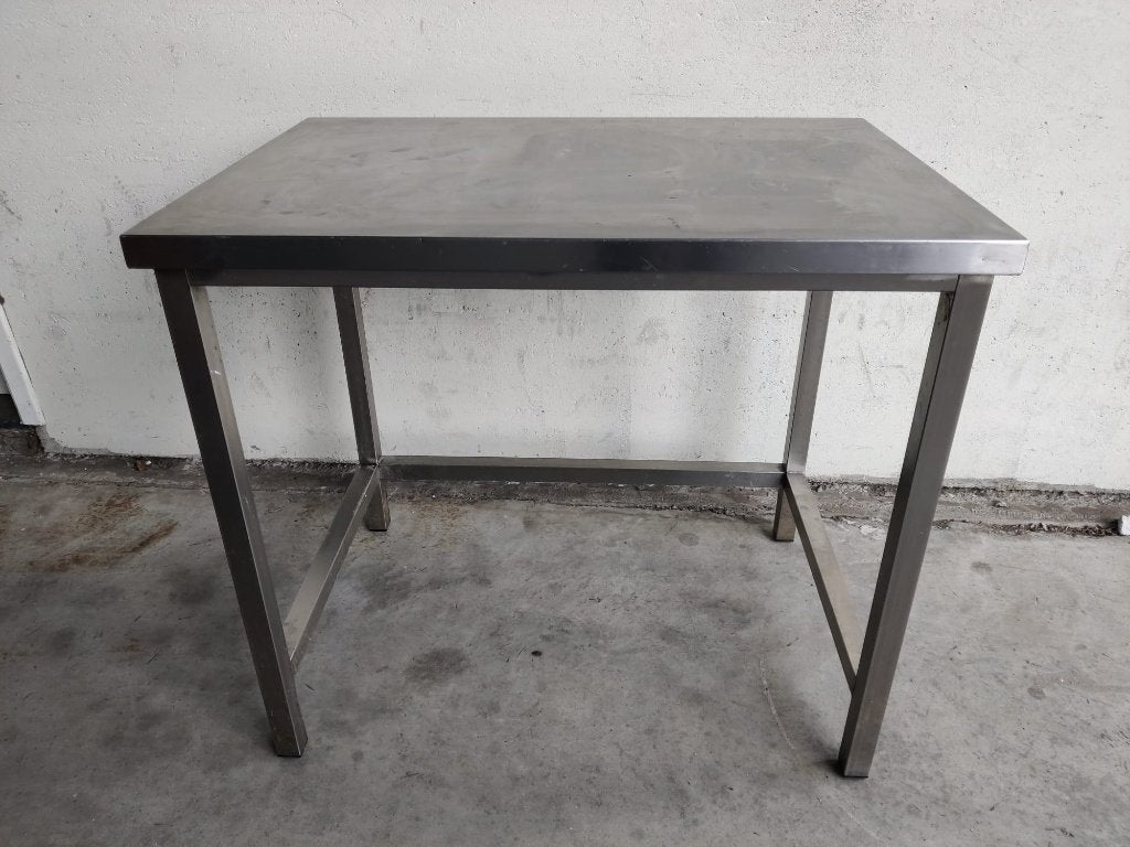 RVS Werktafel Zonder Bodemschap, Ophalen, Gebruikt, Meubilair