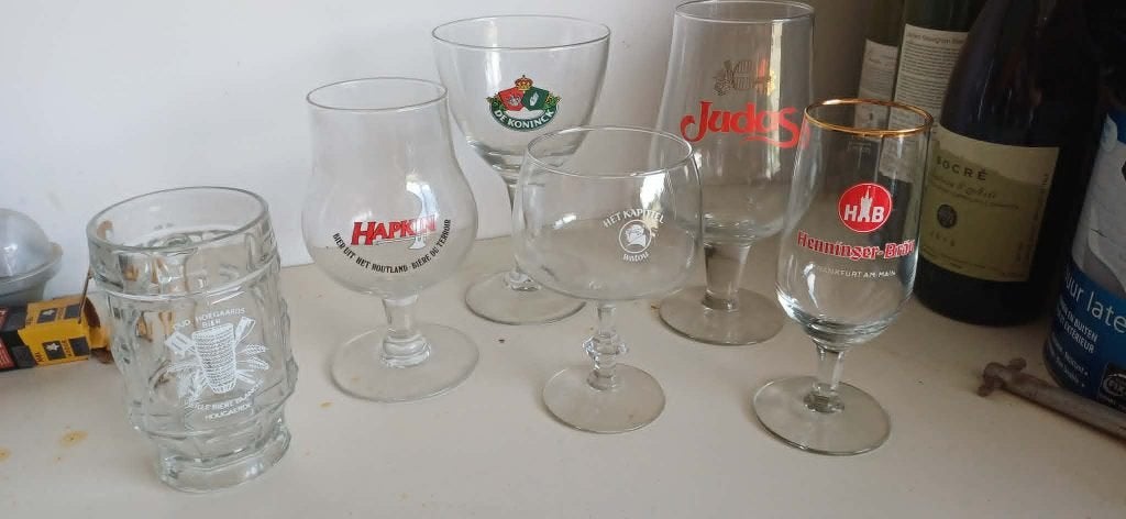 collectie bierglazen, Verzamelen, Ophalen, Zo goed als nieuw