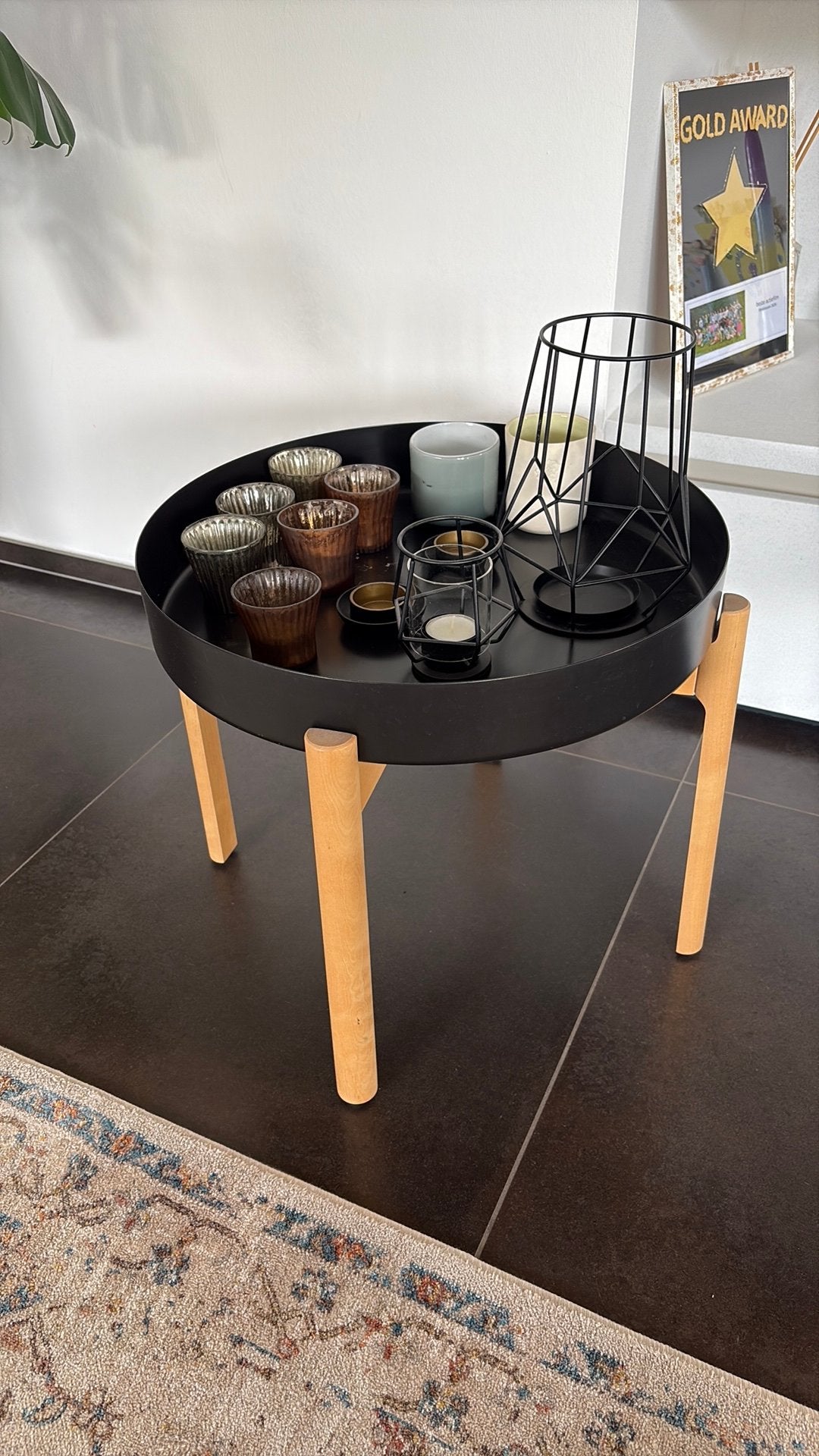 IKEA bijzettafeltje dia +-45 hoogte +-40, Ophalen, Gebruikt