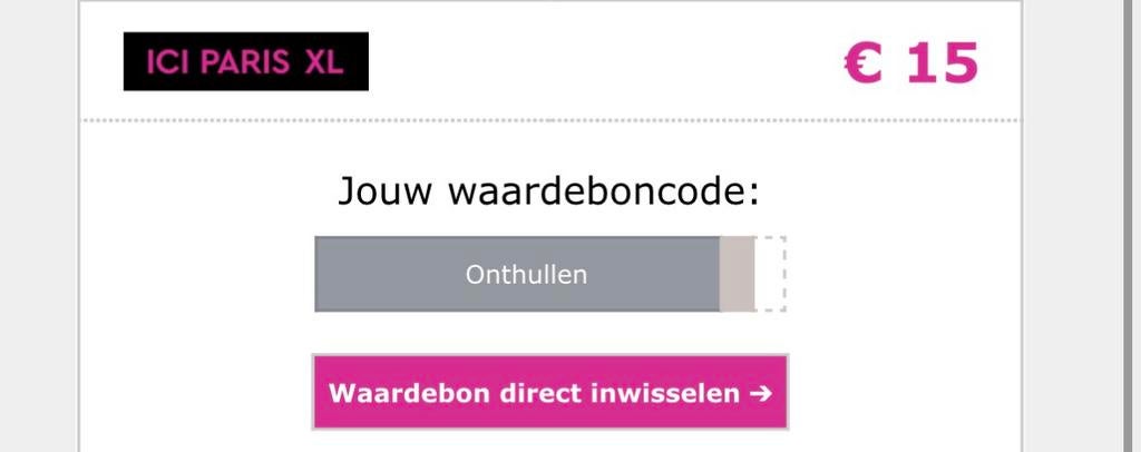 ICI PARIS XL 15€ PROMO