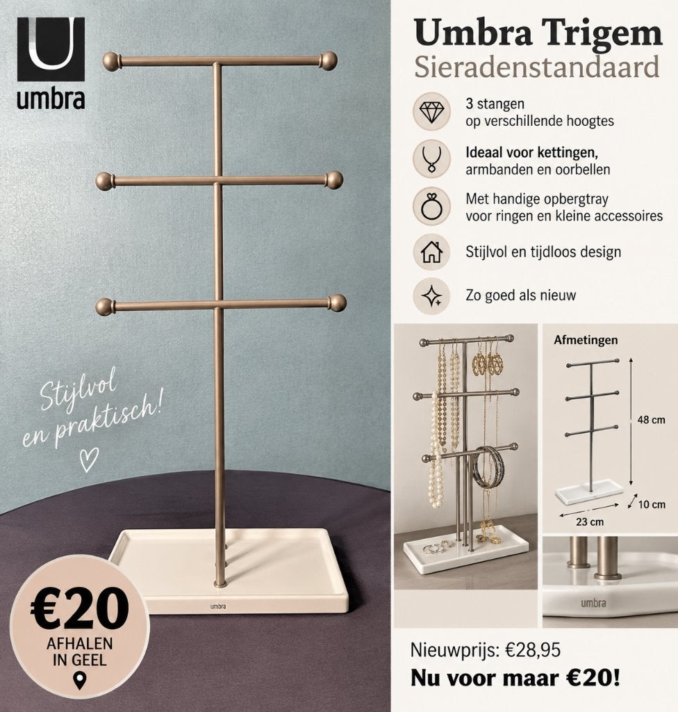 Umbra Trigem sieradenstandaard, Ophalen, Zo goed als nieuw