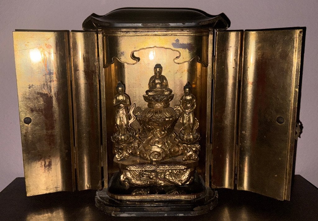Autel Bouddha Shinto en Bois et Laque - Japon - Période Edo, Antiquités & Art, Art | Art non-occidental, 38 cm, Japon, Bois, Objet rituel