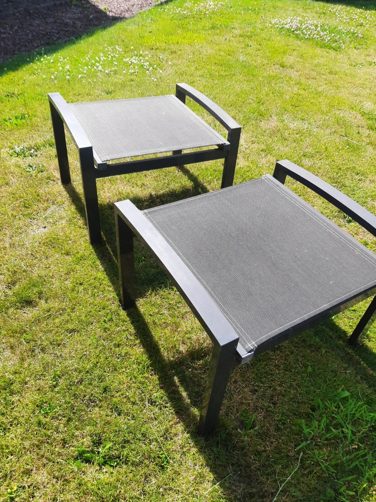 alu voetbankjes Hartman, Tuin en Terras, Ophalen
