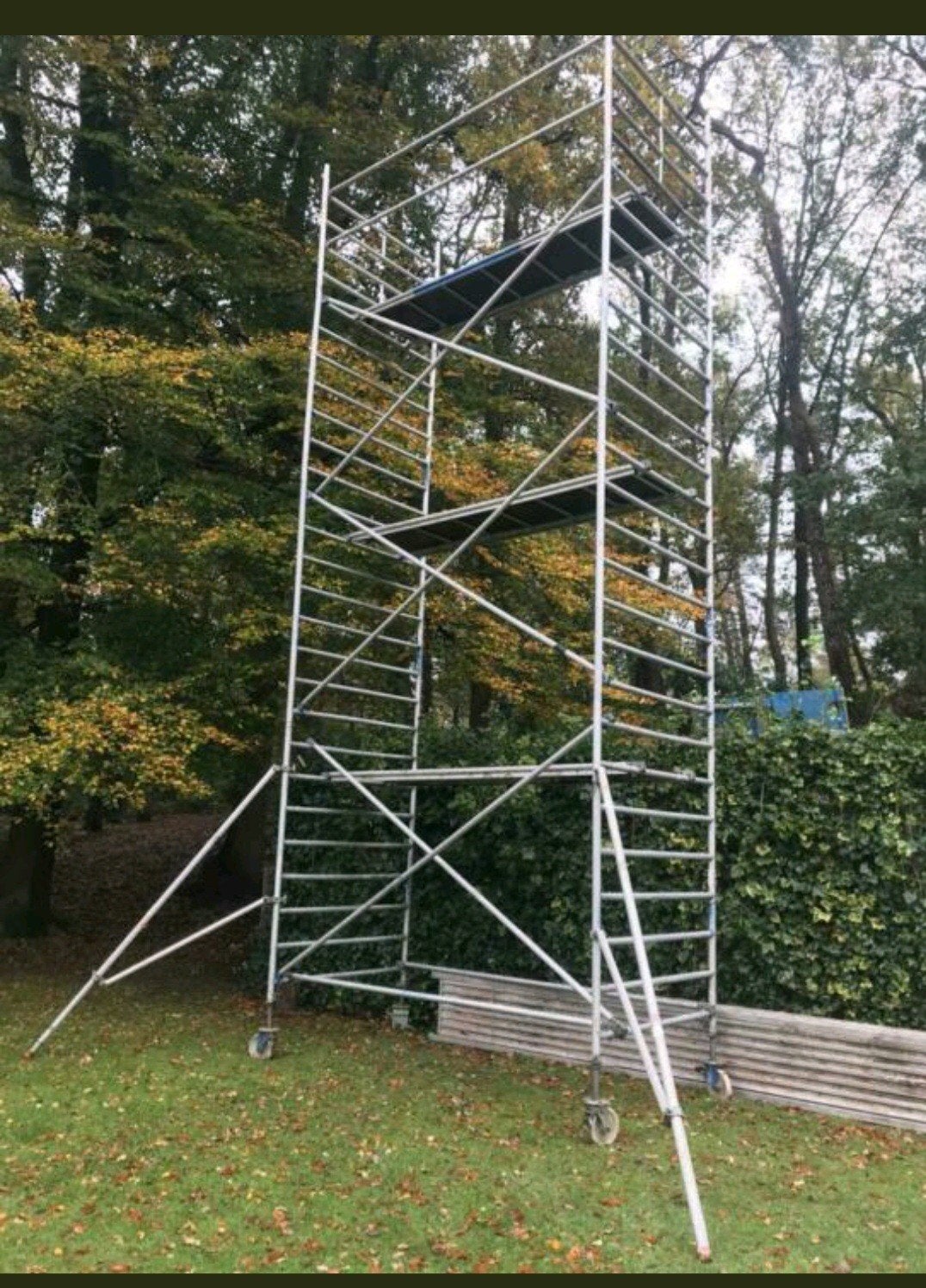 Rolsteiger Layher gebruikt, Doe-het-zelf en Bouw, Steigers, Gebruikt, Rolsteiger of Kamersteiger, 5 meter of hoger, Ophalen of Verzenden