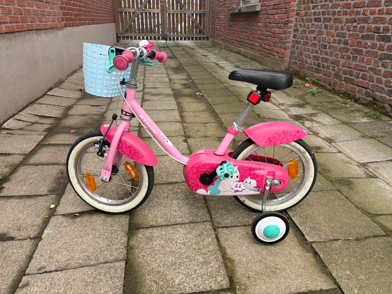 Kinderfiets met zijwielen, Fietsen en Brommers, Ophalen, Zijwieltjes, Gebruikt, Minder dan 16 inch