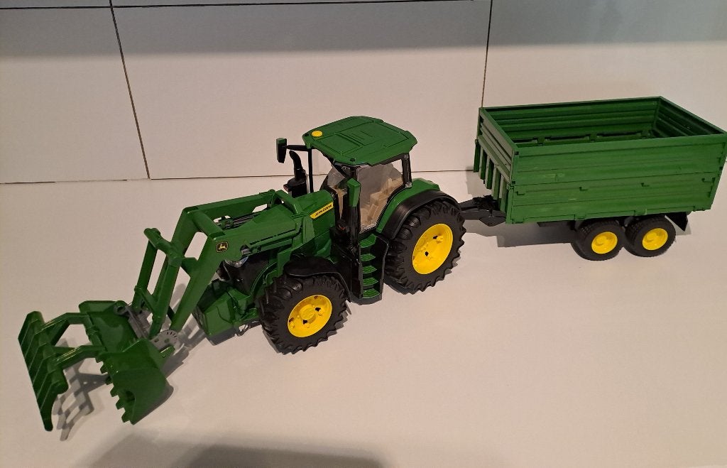 Bruder John Deere Tractor met aanhanger, Ophalen, Zo goed als nieuw