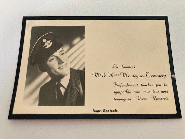 BP  Piloot Monteyne, Verzamelen, Ophalen of Verzenden, Luchtmacht, Foto of Poster