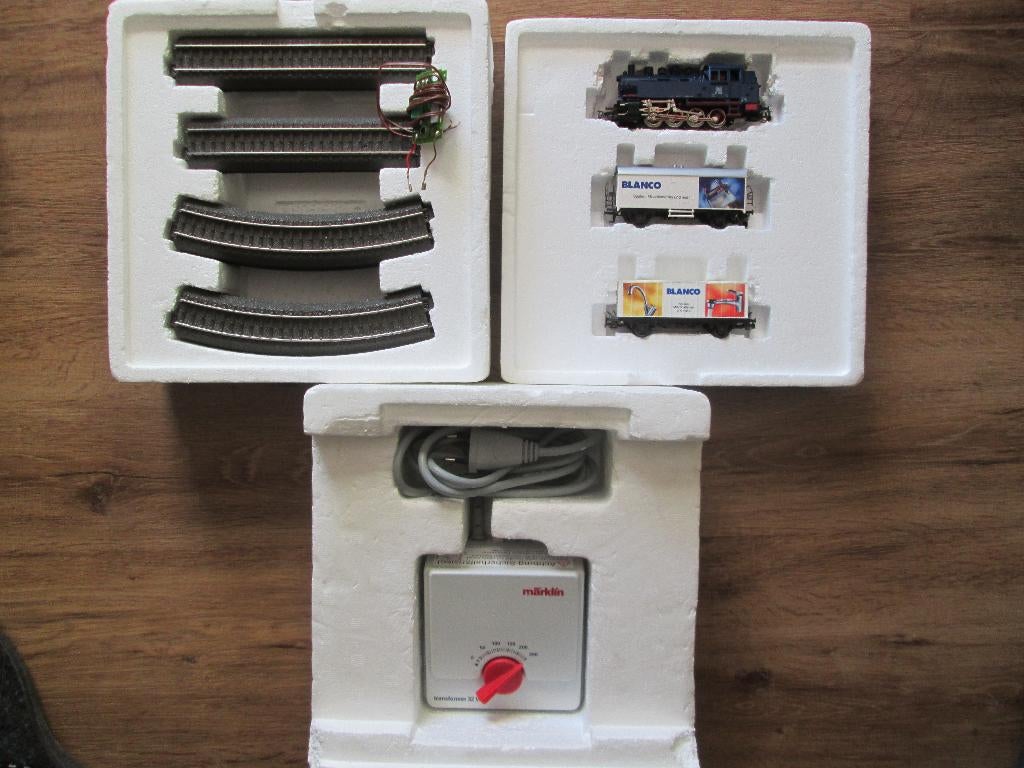 Märklin H0 Sonder Packung Blanco mit BR 81 in blue + 2 Werbe, Analogique, Enlèvement ou Envoi, Courant alternatif, Utilisé