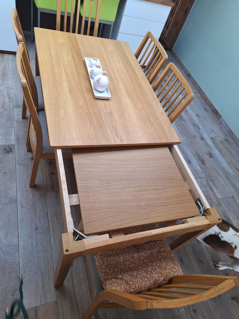 Tafel en 6 stoelen, Huis en Inrichting, Tafels | Eettafels, Ophalen