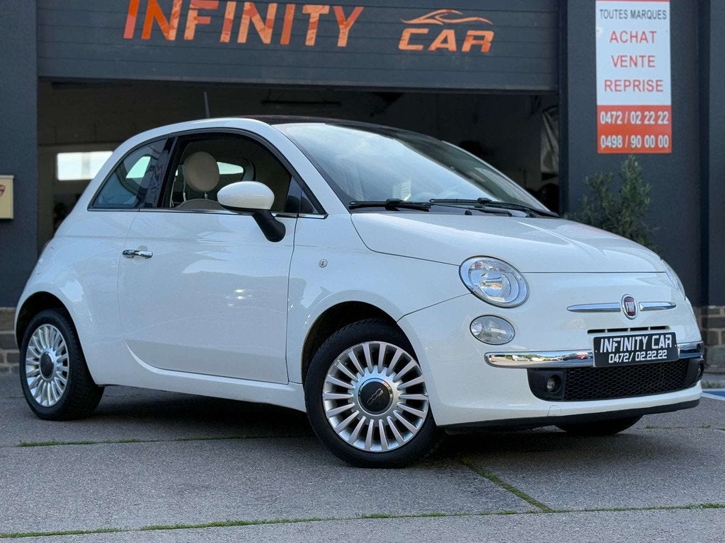 Fiat 500 500 1.2i Lounge (bj 2013), Auto's, Voorwielaandrijving, Gebruikt, 4 cilinders, Wit