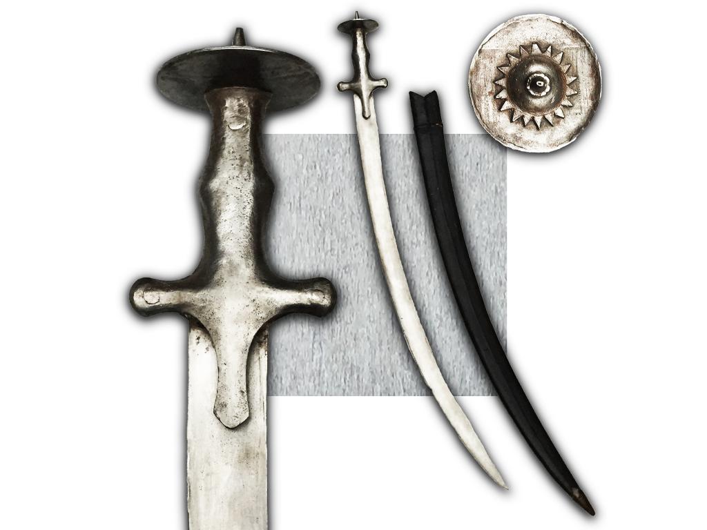 🚨 Rare ancien Sabre TALWAR Anglais-Inde Coloniale ORIGINAL, Collections, Envoi, Armée de terre, Épée ou sabre